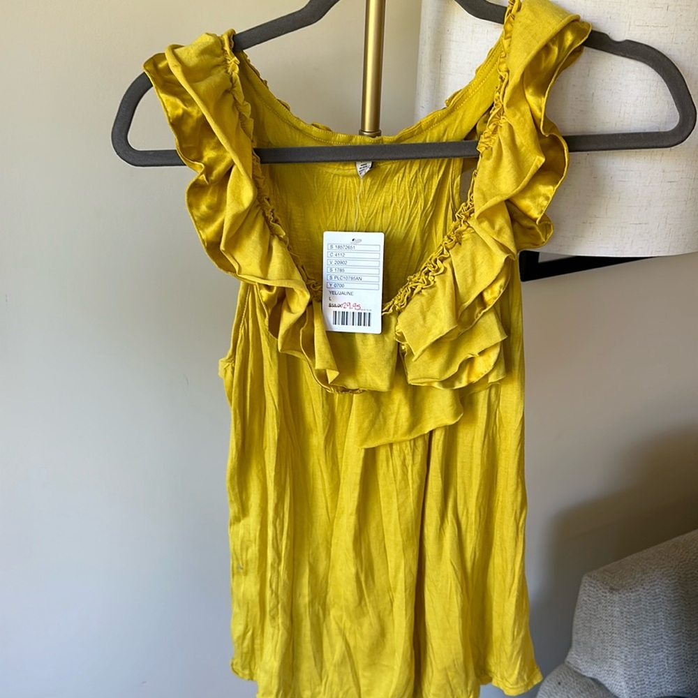 Ruffled Yellow Tank